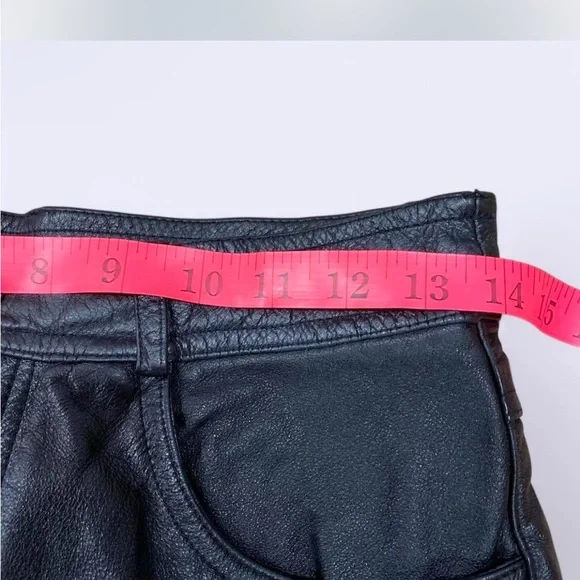 Danier Biker Black Leather pants US12 - Picture 7 of 8